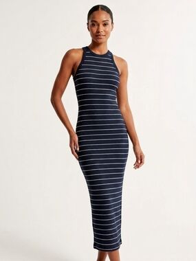 Universal Thread - Navy sleeveless ribbed midi tank dress